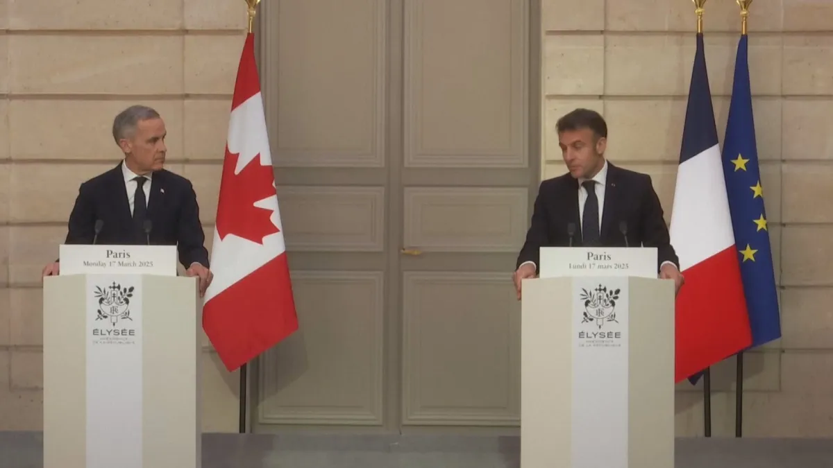 Emmanuel Macron e Mark Carney devem se encontrar em território francês